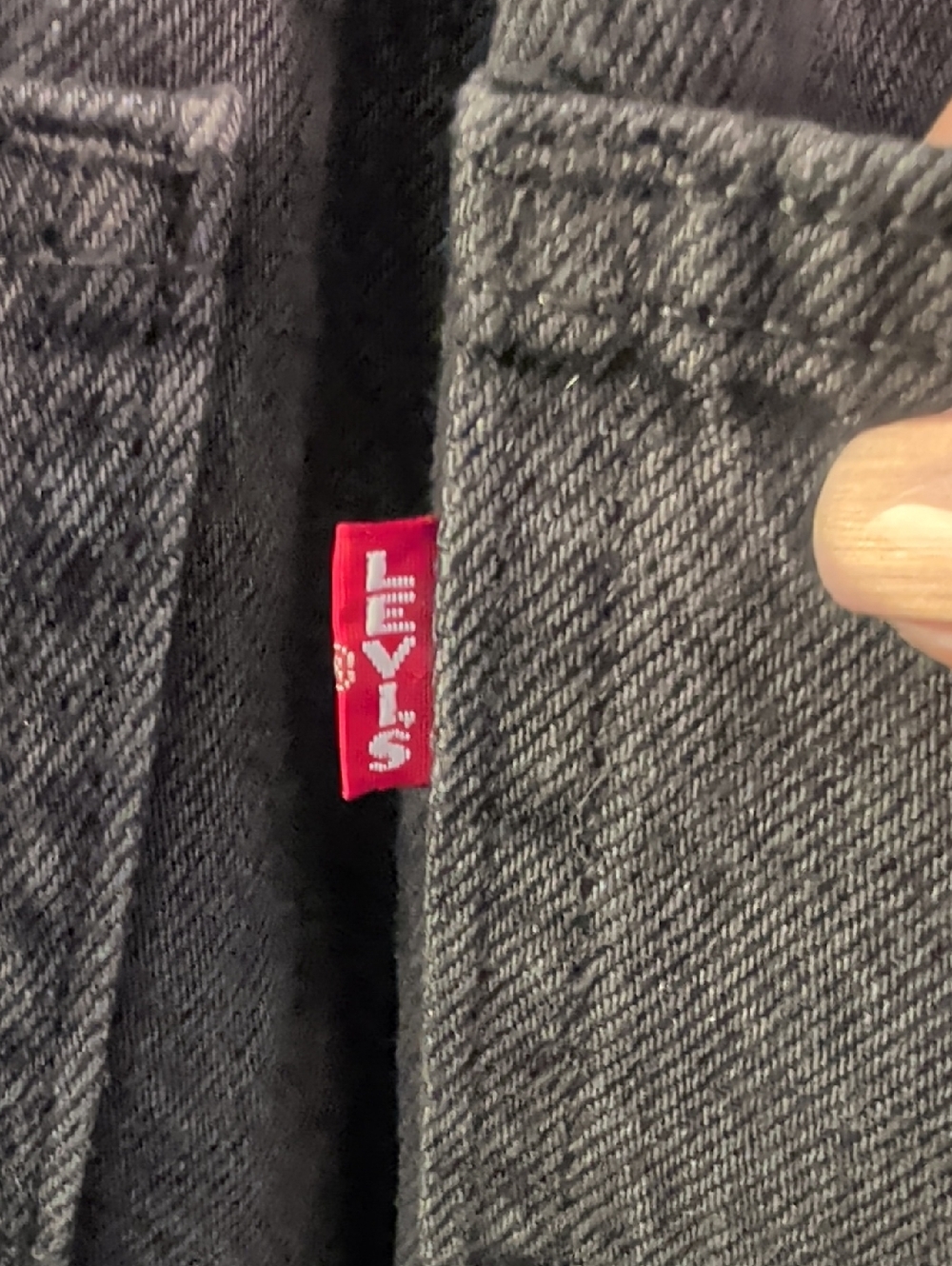 Levi's Washed Black Denim Bustier Jumpsuit with Red Logo Tab XL - Picture 5 of 6